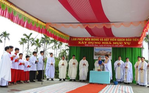 An Đạo: Lễ đặt gạch xây dựng nhà Mục vụ