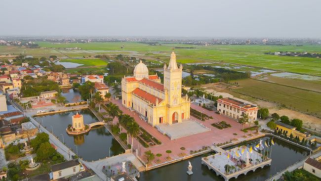 Bản đồ hướng dẫn tới nhà thờ Báo Đáp
