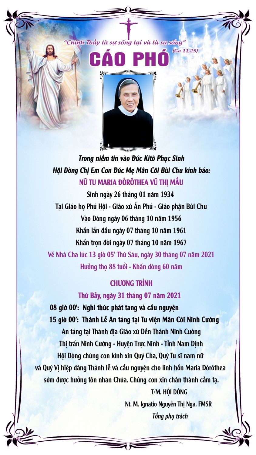 nu tu maria dorothea vu thi mau ap