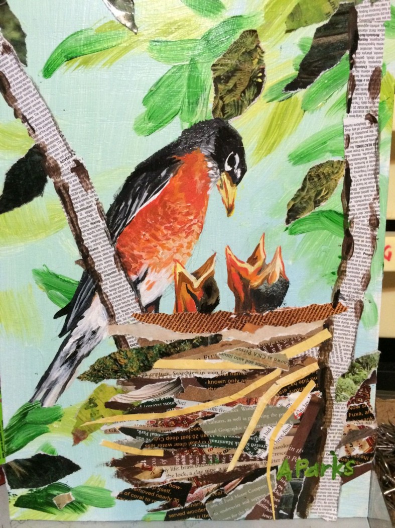 paper nest of birds