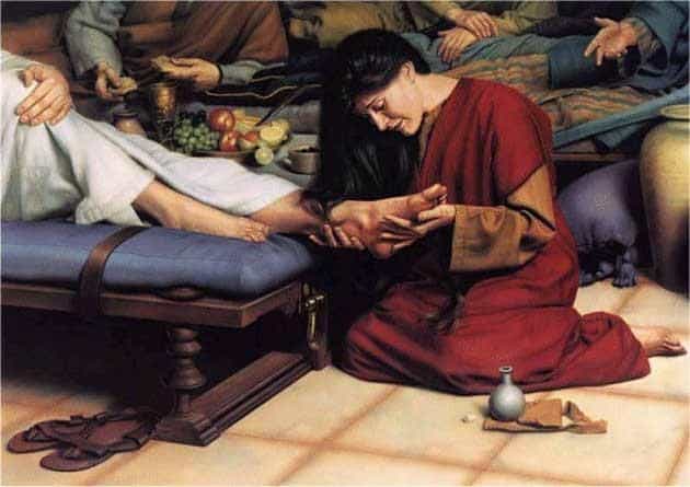 mary annoints jesus