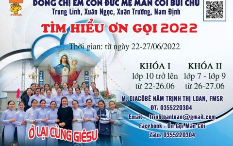 Khoá Tìm hiểu Ơn gọi Dòng Mân Côi 2022