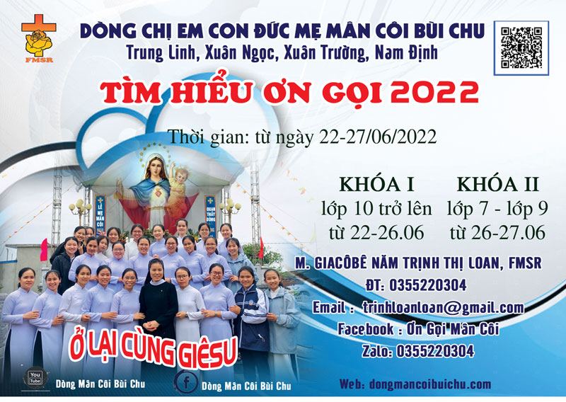 Khoá Tìm hiểu Ơn gọi Dòng Mân Côi 2022