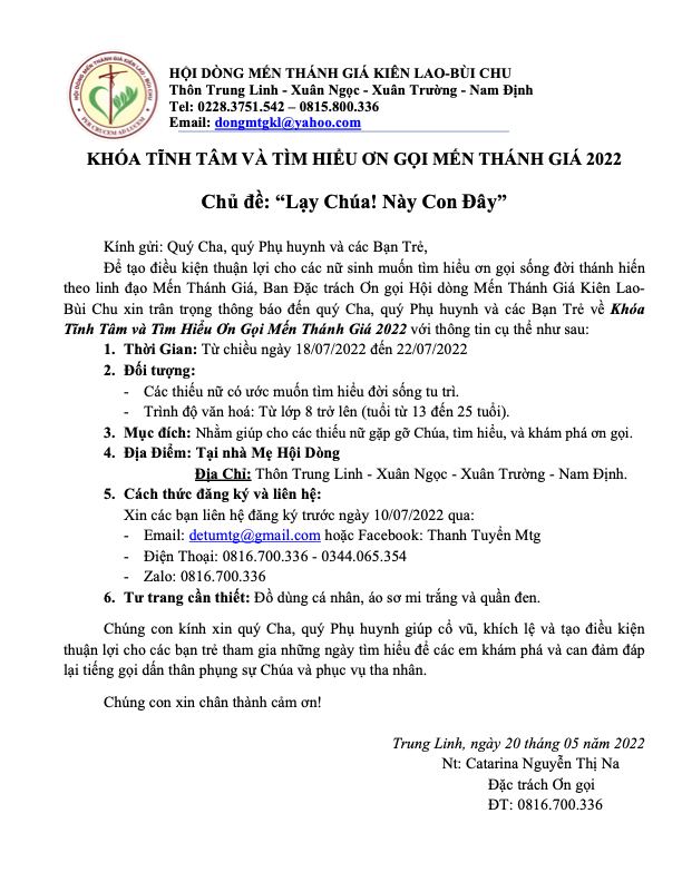 thong bao khoa tim hieu on goi men thanh gia 2022