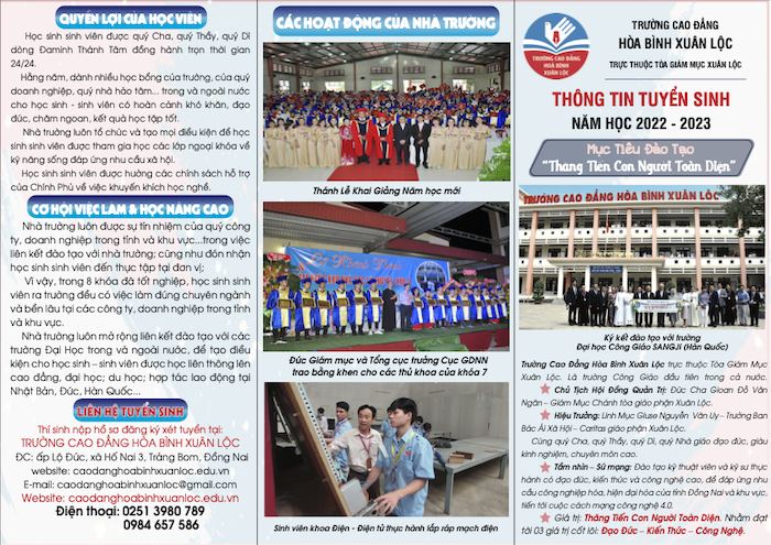 Thông báo về viêc tuyển sinh và học phí