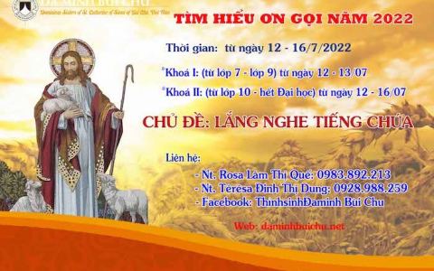Dòng Đaminh Bùi Chu: Khoá tìm hiểu Ơn gọi