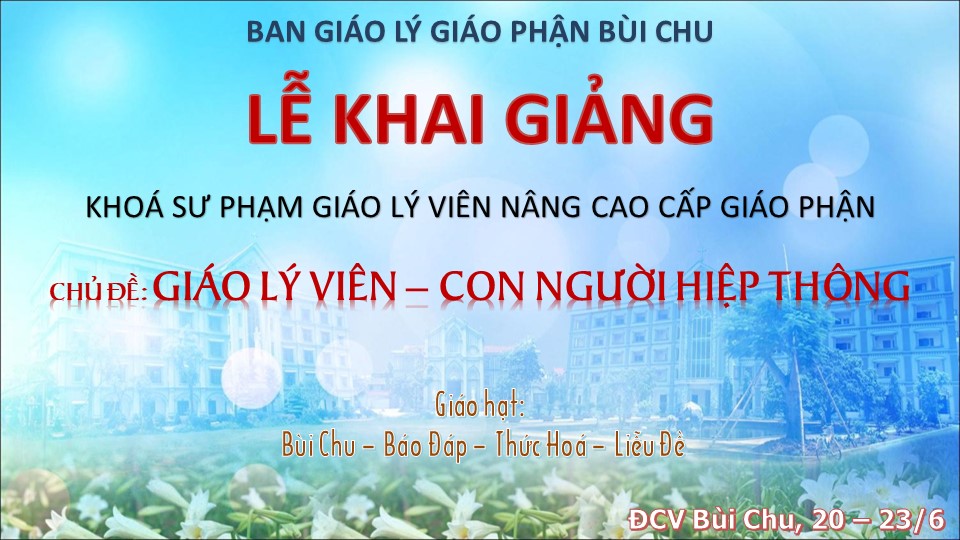 Khóa Sư phạm Giáo lý nâng cao cấp Giáo phận