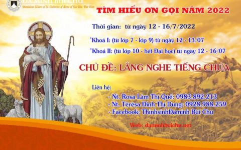 Tìm hiểu Ơn gọi Dòng Đaminh 2022