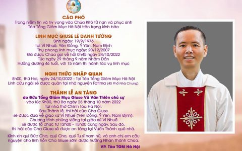 Gp Hà Nội cáo phó Cha Giuse Lê Danh Tường