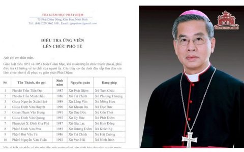 Gp. Phát Diệm điều tra các ứng viên chức Phó tế
