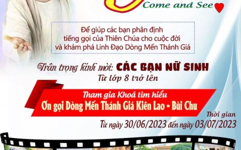 Tĩnh tâm và tìm hiểu ơn gọi Mến Thánh Giá 2023