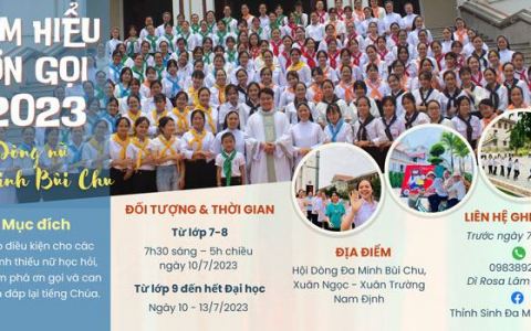 Khóa tìm hiểu Ơn gọi Dòng Đaminh Bùi Chu 2023