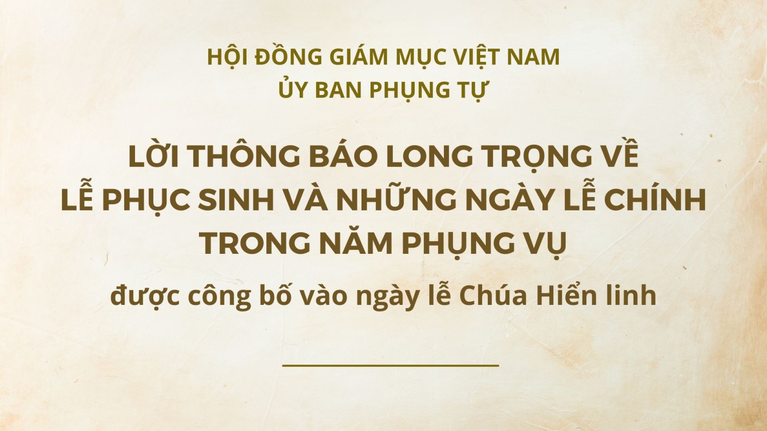 loi thong bao long trong ve le phuc sinh va nhung ngay le chinh trong nam phung vu 202452932
