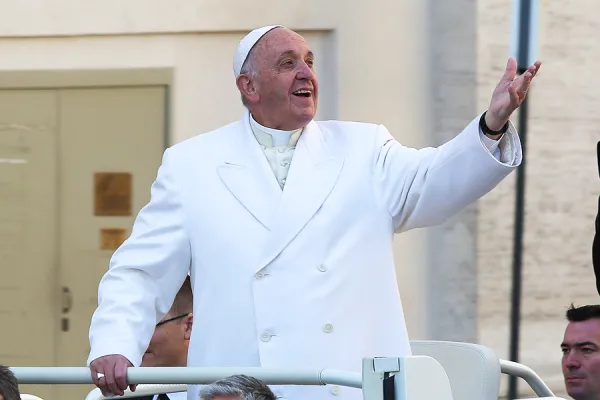 pope francis at the general audience in st peters square on feb 24 2016 credit daniel ibez cna 2 24 16
