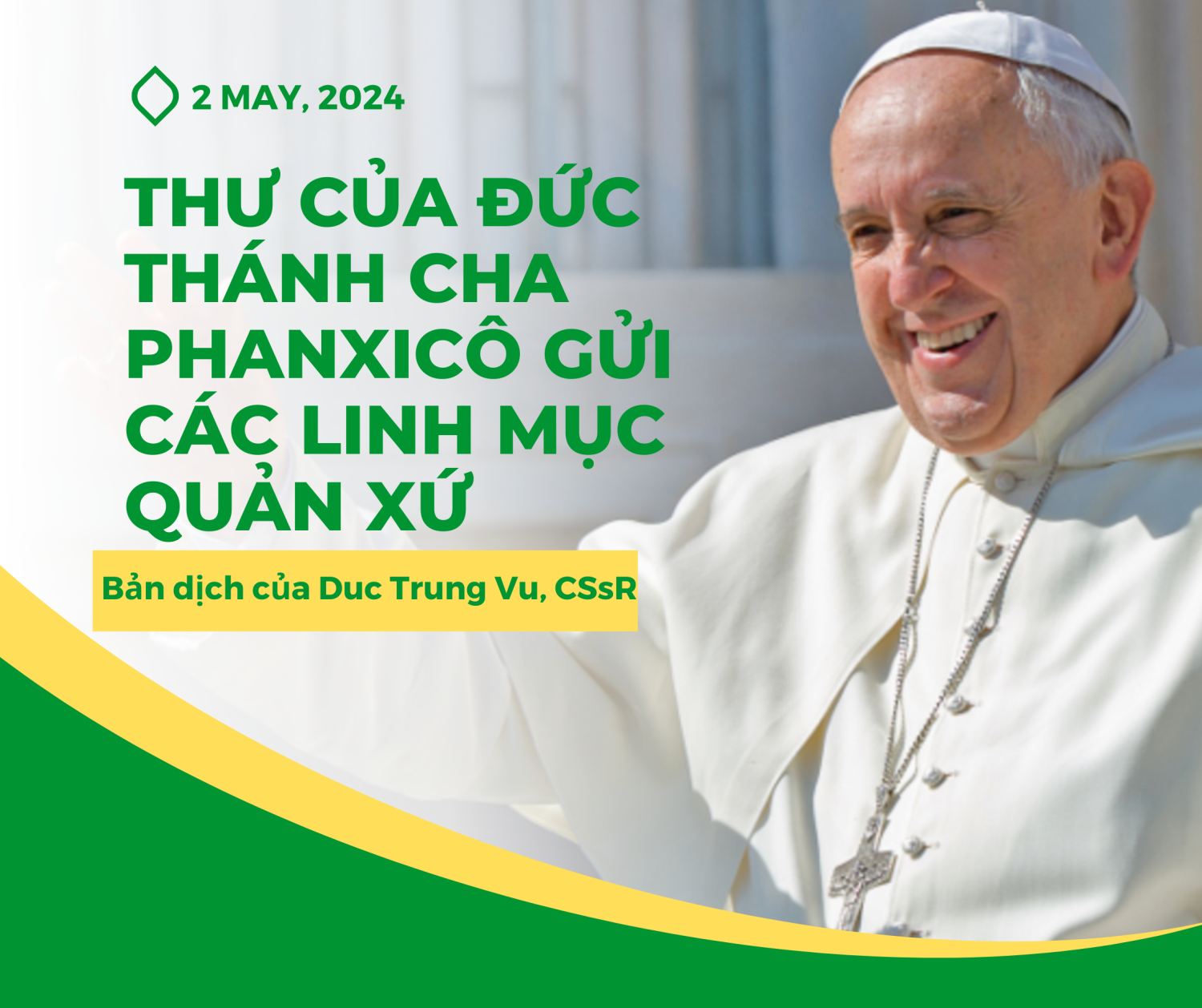 Thư của ĐTC Phanxicô gửi các linh mục quản xứ