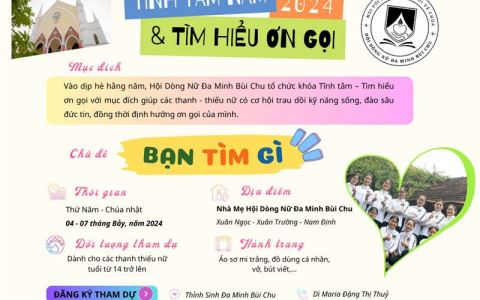 Dòng Đa Minh: Tĩnh tâm và tìm hiểu ơn gọi 2024