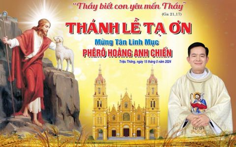 Thánh lễ tạ ơn cha mới Phêrô Hoàng Anh Chiến