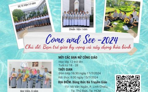 Thông báo chương trình Come and see năm 2024
