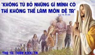 Làm môn đệ phải từ bỏ tất cả