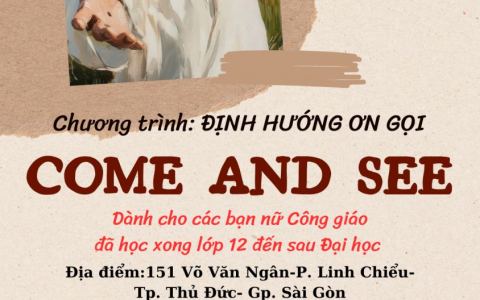 Dòng Đức Bà TG: Thư mời dự khoá tìm hiểu ơn gọi