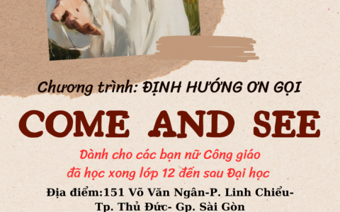 Dòng Đức Bà TG: Thư mời dự khoá tìm hiểu ơn gọi