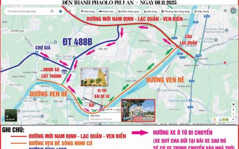 Chỉ dẫn giao thông đại hội GLV 2025