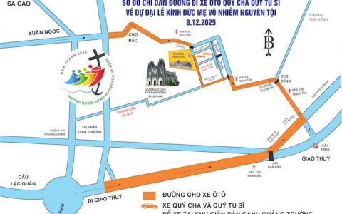 Sơ đồ chỉ đường xe ôtô tới Phú Nhai