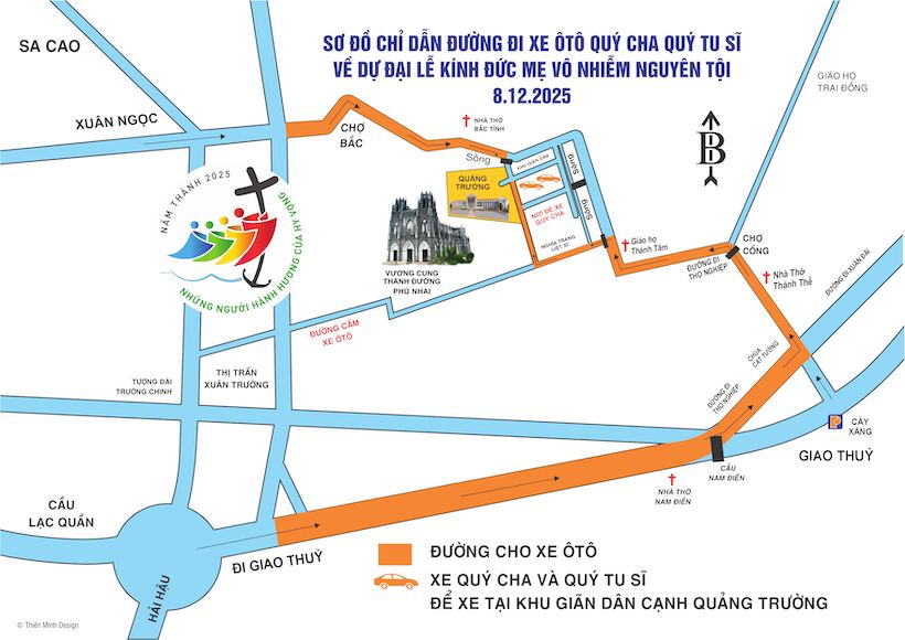 Sơ đồ chỉ đường xe ôtô tới Phú Nhai
