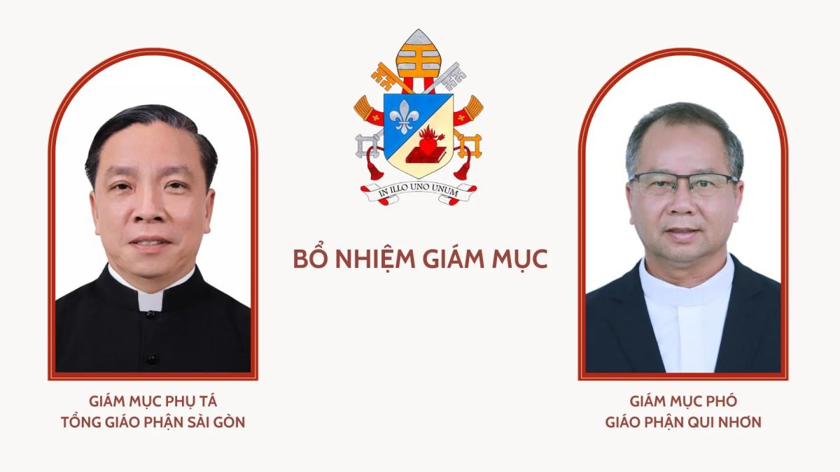Bổ nhiệm Giám mục Phụ tá Tổng Giáo phận Sài Gòn và Giám mục Phó Giáo phận Qui Nhơn